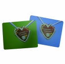 "Dahoam is Dahoam"-Mousepad mit Herz-Logo